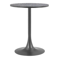 Zuo - Bite Table bistrot - Noir-Fini terrazzo imitation pierre au style moderne distinctif