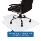Mount-It! - Tapis de chaise avec rebord, 35,5 po x 47 po, vinyle transparent-Des picots situés sous le tapis le maintiennent en place lorsque vous déplacez votre chaise
