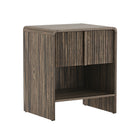 Manhattan Comfort - Table de nuit contemporaine Novara 22" à 1 tiroir - Noyer Jacobean-Bords arrondis : Les contours doux ajoutent un attrait visuel et un aspect lisse et soigné