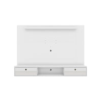 Manhattan Comfort - Centre de divertissement flottant Liberty 70,86 po style milieu du siècle moderne - Blanc-Centre de théâtre mural de style mid-century modern pour salon et chambre