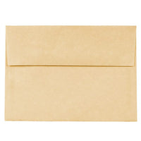  JAM Paper Enveloppes d'invitation parchemin A7 - 5,25 x 7,25 po - Or antique recyclé - paquet de 50-Couleur : Or antique, Les enveloppes présentent une finition parchemin marbré pour une touche élégante