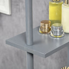 HOMCOM - Armoire de salle de bain étroite avec tiroir et étagères ouvertes - gris-Couleur : Gris 