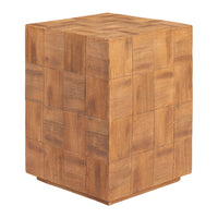 Zuo - Cetka Table d’appoint - Naturel-Bois imitation métal au look moderne industriel