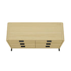 Manhattan Comfort - Grace commode double moderne 60" - chêne naturel et noir-20 po L x 60 po l x 33 po H