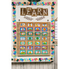 Teacher Created Resources - Tableau de poche à 7 pochettes, motif toile de jute, 28 po x 28 po-Idéal pour les enseignants