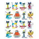 Edupress - Autocollants Pete le chat , 1 po, 96 par paquet, 12 paquets-Auto-adhésif, autocollant