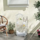 PawHut - Cage à oiseaux 39 po H avec échelle, balançoire, jouets, perchoirs - blanc-La grande hauteur permet d'accueillir confortablement divers oiseaux 