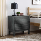Modway - Render Deux tiroirs Table de chevet, Fusain-Stratifié lisse à grain de bois
