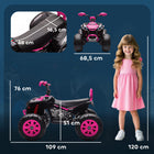 Qaba - Voiture électrique 24V à 2 places pour enfants avec roues à suspension - rose-Roues larges et double suspension pour une conduite plus douce et plus sûre 