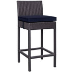 Modway - Convene Terrasse extérieure Tissu Tabouret de bar - Marine de l’Espresso-Pour divertir ou pour un usage quotidien