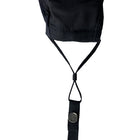 Masque Mist Away Communication See-Thru avec tour de cou, noir-Masque et sangle 100% coton avec fenêtre en PET transparent