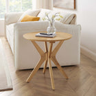 Modway - Crossroads Rond 24 po Bois Table d’appoint - Chêne-Placage de frêne