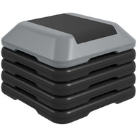Soozier - Plateforme de step aérobique, gris-La hauteur s'ajuste à 5 niveaux pour plus de polyvalence 