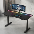 MotionGrey - Bureau debout électrique Chroma  à 4 moteurs avec plateau monobloc - 55,1 po - Noir - 1 ensemble-Système de levage à quatre moteurs conçu pour des changements de hauteur fluides en position assise ou debout