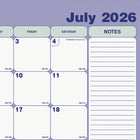 Blueline - Sous-Main Scolaire Mensuel 13 Mois  De Juillet À Juillet – 21 1/4 po L x 16 po l - Anglais-Calendrier de référence sur 14 mois, notes, semaines numérotées, dates juliennes, jours fériés et phases lunaires