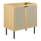 Modway - Chaucer 30" Vanette de salle de bain - Oak White-Bassin en céramique
