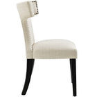 Modway - Curve Tissu Chaise à manger - Beige-Rembourrage en mousse dense