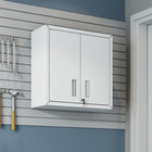 Manhattan Comfort - Armoire de garage moderne Fortress 30" - Blanc-Caractéristiques Serrure et Clé Uniques