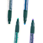 Pentel - Arts Marqueur Effaçable Pour Surfaces Vitrées, Une petite pointe biseautée, Couleurs Assorti (Blanc, Vert, Bleu, Violet)-L'encre se nettoie avec un chiffon humide
