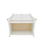 Manhattan Comfort - commode et table de chevet Coney style milieu du siècle moderne - blanc - ensemble de 2-22,44 po L x 27,55 po l x 34,25 po H