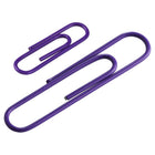JAM Paper - Paquet combiné de trombones colourés - standard et jumbo - trombones violets - 1 paquet de 100 et 1 paquet de 75-Quantité : 100 trombones standard et 75 trombones jumbo (175 au total)