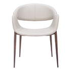 Zuo - Limay Chaise de salle à manger - Beige/Noyer - Ensemble de 2-Confort moelleux et matériaux durables