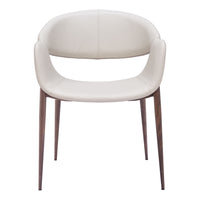 Zuo - Limay Chaise de salle à manger - Beige/Noyer - Ensemble de 2-Confort moelleux et matériaux durables