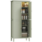 HOMCOM - Armoire de cuisine avec éclairage LED à capteur - vert-Trois modes de détection de mouvement : toute la journée, nuit ou allumé en continu 
