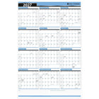 Day-Timer - Planificateur mural flexible effaçable vertical/horizontal 2027 - 23 7/8 po H x 36 po l - bleu - bilingue-12 mois : janvier 2027 à décembre 2027