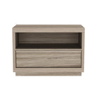 Manhattan Comfort - Table de nuit contemporaine Navis 32" à 1 tiroir - Chêne naturel-La finition aspect bois offre une apparence chaleureuse et naturelle prisée dans la conception de meubles modernes