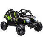 Qaba - Camion électrique 12V sous licence KAWASAKI TERYX KRX 2WD à chevaucher - noir-Sous licence Kawasaki avec deux moteurs, offrant une conduite puissante et authentique 