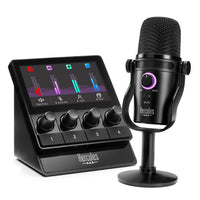Hercules - Trousse de démarrage Stream-Gestion complète de votre audio : configuration de la source audio via le logiciel hercules stream control, jusqu’à 8 pistes simultanément, 2 pages de 4pistes chacune, 4 encodeurs de gestion du niveau de volume (avec support du mute), compatibilité avec les microphones USB
