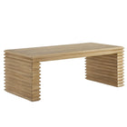 Modway - Canto Conception rectangulaire empilée Table basse - Chêne vieilli-Table basse rectangulaire