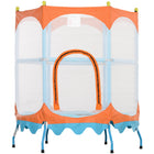 Qaba - Trampoline pour tout-petits 4,6 pi intérieur extérieur - bleu-Six tubes en acier recouverts de mousse améliorent la sécurité pendant le jeu 