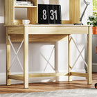 HOMCOM - Bureau d'ordinateur avec rangement - 41,3 po L x 19,7 po l x 54,1 po H - chêne-Assemblage requis