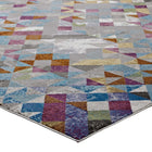 Modway - Lavendula Mosaïque triangulaire Tapis de 5 pi l x 8 pi L - Multicolore-Résistant aux taches / Facile à nettoyer
