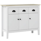 HOMCOM - Buffet 39,4 po L avec rangement - blanc-Le style moderne avec plateau en chêne rehausse l’attrait esthétique de toute pièce 
