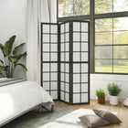 HOMCOM - Paravent autoportant 3 panneaux pour chambre - noir-Aucun assemblage requis  