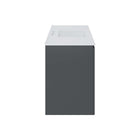 Modway - Bryn Fixation murale de 48" Vanette de salle de bain - Gris blanc-Évier en céramique avec comptoir intégré