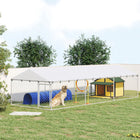 PawHut - Chenil couvert pour grands chiens - 19,7 pi L x 7,5 pi l x 4,9 pi H-Beaucoup d'espace pour jouer et se reposer 