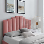 Modway - Noelle Performance Velvet Tête de lit jumelée, Rose poussiéreuse-Tissu résistant aux taches durable