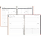 Mead - Agenda Lignes florales artisanales scolaire hebdomadaire/mensuel 2026-2027 couverture rigide - 11 po H x 9 po l - Multicolore - bilingue-15 mois complets de planification hebdomadaire/mensuelle + 3 pages mensuelles 