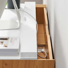 Modway - Kinetic Support mural de 38" Bureau - White Natural-Capacité de poids : 130 lbs.