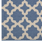 Modway - Cerelia Treillis marocains intérieurs et extérieurs Tapis 9 pi l x 12 pi L - Bleu et beige-Résistant aux taches / Facile à nettoyer