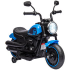Aosom - Moto pour enfants 6v avec démarrage par bouton unique - bleu-Roues à haute adhérence pour traverser les flaques d'eau 