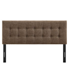 Modway - Emily Tissu tapis Tête de lit Queen size, Moka-Assemblée requise