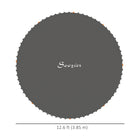 Soozier - Tapis de remplacement pour trampoline avec 8 rangées de couture, convient à un trampoline de 14 pi (ressorts non inclus), noir-Huit rangées de coutures renforcées pour une capacité de poids plus élevée sans usure