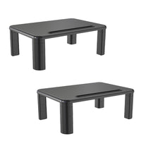 ShoppingAll - Monitor Stand Riser with 4 Adjustable Height-Black-L'ample plateforme de 15,7"/40cm x 11"/28cm peut supporter jusqu'à 22lbs/10kg d'écrans, d'ordinateurs portables, de tablettes, de smartphones, d'imprimantes et plus encore. Ce support d'écran est la solution idéale pour optimiser votre espace de travail.