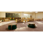 Mitybilt - Ensemble de table Mini Huddl avec poufs-Poufs rembourrés de vinyle ignifuge à haute résilience