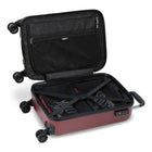 Roots - Chalet 19 po Valise de cabine rigide - Merlot-Comprend une poignée rétractable en aluminium avec bouton-poussoir pour faciliter le levage et la manœuvre.